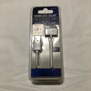NEW Wireless Gear Sync & Charge Cable for use with iPhone iPod & iPad 10ft Cord